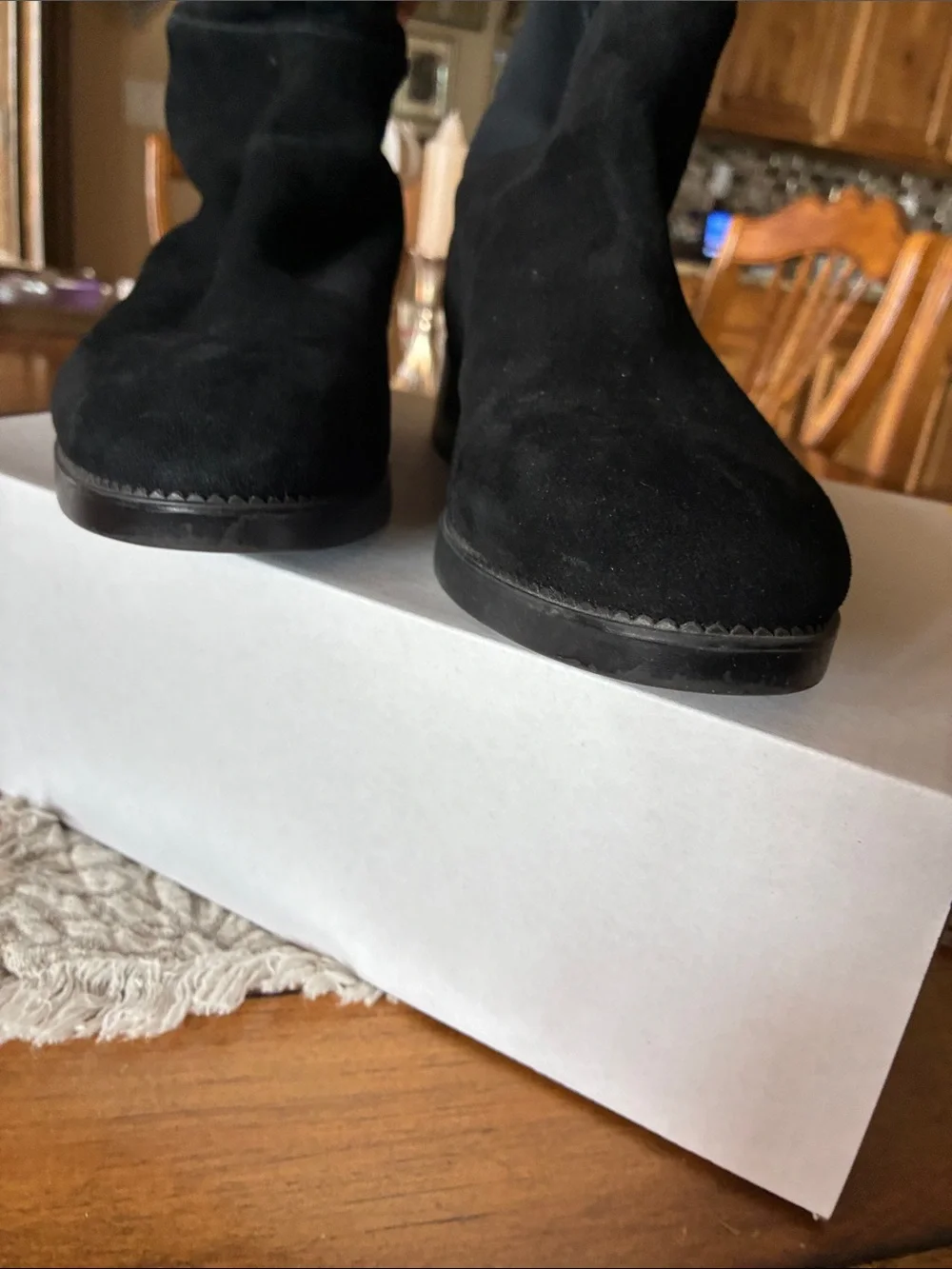 Tory Burch Black Over-the-Knee Suede Boots